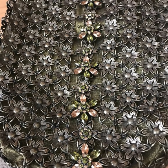 NWOT Kenny Ma Designs, Metal Mesh Evening Shoulder Bag & Matching Purse Hanger - Picture 4 of 8